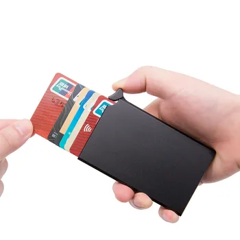 YAMBUTO Unisex RFID Proti krádeži Kreditnej Karty Držiteľ Automaticky Pevné Kovové Banky Kreditné Karty Obchodné Mini Tenké ID Karty Prípade
