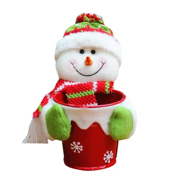 Vianočné Tvorivé Roztomilé Vianočné Cukrovinky Tašky Candy Plechovky Santa Claus Tvar Vianočné Tvorivé