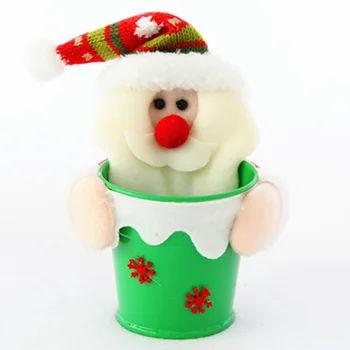 Vianočné Tvorivé Roztomilé Vianočné Cukrovinky Tašky Candy Plechovky Santa Claus Tvar Vianočné Tvorivé