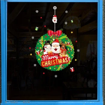 Vianočné Zrkadlo Nálepky Nastaviť okenného Skla Nálepky Santa Claus Prvky, Vianočné Ozdoby, Dekorácie, Nálepky na Doma