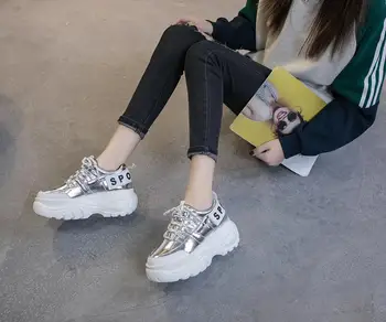 2019 nwe new jeseň zima platformu, silné päty dámske topánky členkové topánky ženy
