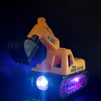 Elektrické Bager Stavebné Auto s Hudbou LED Deti Vzdelávacie Hračky pre Deti Darček