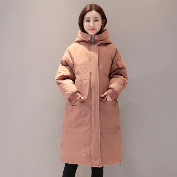 V roku 2019 sa Ponáhľal, Zimné Nový kórejský Ľahko Sa Kód Dlho Fondu Ťažké Seta Viesť Bavlna-čalúnená Oblečenie Aj Bavlna Spp Bunda Voľné Kabát