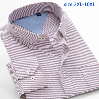 Nový príchod mužov Prekladané móda jar jeseň hihg qulatiy mužov super veľké 10XL long-sleeve tričko plus veľkosť XXL-8XL9XL10XL