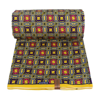 2020 Nových Afrických Vosk Textílie Žltá Polyester Ankara Vosk Vytlačené Textílie