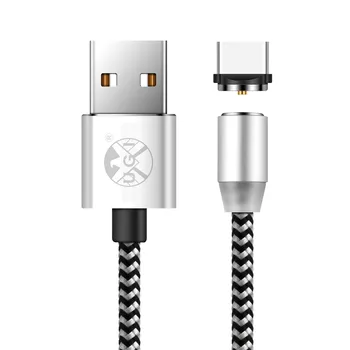UGI 3Pack 3M 2M 1M Magnetické Kábel Micro USB Typu C, USB C Kábel LED Pôst Nabíjací Kábel Kábel telefón Android Pre Samsung, HTC