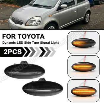 2 ks Pre Toyota Yaris Vitz RAV4 Auris Corolla Dobytie Verso Dym Dynamický LED Strane Marker Zase Signál Postupného Svetlo Lampy