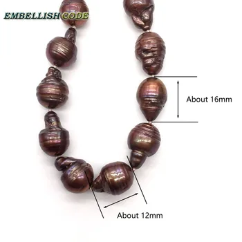Hnedá káva farebný náhrdelník náramok háčik náušnice normálnej veľkosti baroková perla nastaviť nucleated flameball tvar Sladkovodné Špeciálne