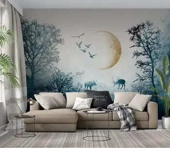 Vlastné vysokej kvality na steny papiere domova obývacia izba, spálňa stenu papier nástenná maľba 3d Jednoduché lese, pozadie, wallpaper