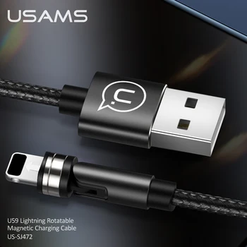 USAMS Magnetické Nabíjací Kábel Usb Typu C Lightning Magnet Rýchle Nabíjanie Kábel Drôt, Kábel Pre iPhone Samsung Huawei Android