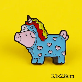 Karikatúra Roztomilý Jednorožec Odznaky na Batoh Značky pre Oblečenie Zvierat Smalt Kolíky pre Batohy Oblečenie Klopě Pin Odznak Príslušenstvo