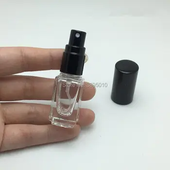3ml Prázdne Spreji mini sklo Parfum Fľašu Naplniteľné Rozprašovač Prenosné Parfum Vzorku Ampulky transparentné F633