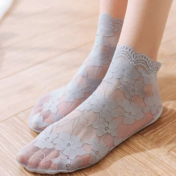 Čipky dámske ponožky oka priadza v skúmavke príliv jar a v lete tenké časti lode ponožky plytké úst Japonský ponožky newproducts