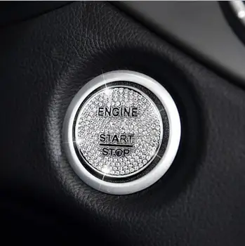 Auto Interiérové Doplnky Engine Start Stop Nálepky na Mercedes Benz GLC C Triedy W205 2016 2017 Auto Styling