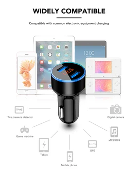 3.1 Duálny USB Nabíjačka do Auta S LED Displej Univerzálny Mobilný Telefón, Auto-Nabíjačka pre Xiao Samsung S8 iPhone 6 6 7 8 Plus Tablet