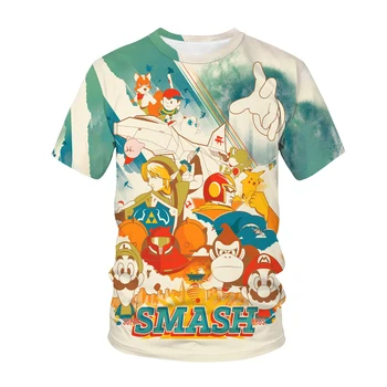 2020 Lete Nové T-Shirt Karikatúra Super Mario 3D Tlač Fashion T-Shirt Zábavné Anime T-Shirt Ležérny Top Shirt Dovolenku Oblečenie
