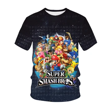 2020 Lete Nové T-Shirt Karikatúra Super Mario 3D Tlač Fashion T-Shirt Zábavné Anime T-Shirt Ležérny Top Shirt Dovolenku Oblečenie