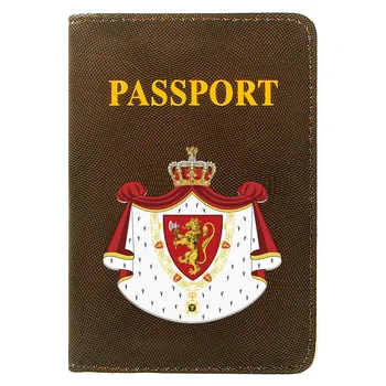 Vysoko Kvalitné Módne nórskym Znak Tlač Muži Ženy Pas Kryt Kožené Cestovné Vrecko Peňaženky, Tašky