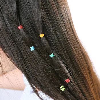 1000 TPU Gumené malé Vlasy Lano detí gumička copu vlasy krúžok Jednorazové kravatu vlasy kapely Ženy Dievča Deti vlasy krúžok
