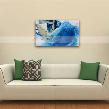 Top aritist Ručne Maľované Abstraktné landsacpe olejomaľba Na Plátne abstraktné modrej Stene Obraz Pre Obývacia Izba, Spálňa Domova