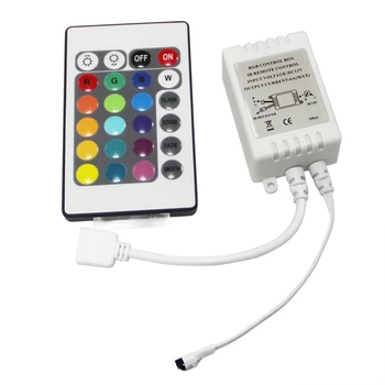 LED RGB Controller Ovládanie IR FB 24 kľúče white 12V