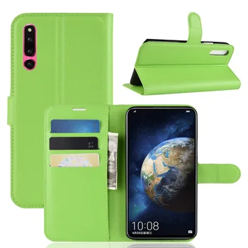 10pcs/veľa doprava zadarmo Litchi Zrna peňaženky, kožené puzdro s držiteľom karty pre Huawei Magic 2 Česť 10 lite