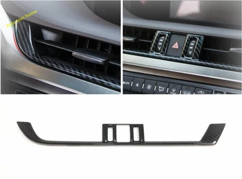 Auto Accessorie Strednej Centrum Klimatizácia AC Zásuvky Otvor Kryt Výbava Pre Lexus ES 2018 2019 2020 2021 Uhlíkových Vlákien Vzhľad