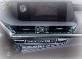 Auto Accessorie Strednej Centrum Klimatizácia AC Zásuvky Otvor Kryt Výbava Pre Lexus ES 2018 2019 2020 2021 Uhlíkových Vlákien Vzhľad