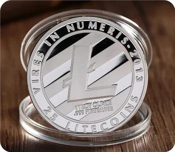 Strieborné Pozlátené Pamätné Mince 25 DLHODOBEJ starostlivosti Litecoin Vires v Numeris Medailón Nové Mince