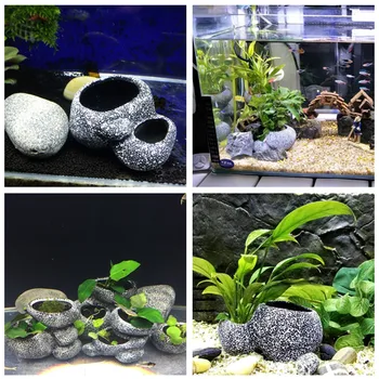 Nové Multi-funkčné Akvárium Kamenné Dekorácie Rastlín Bonsai akvárium Ornament Kameň Črepníkových Rastlín Bonsai Útulku Chovateľ Filter