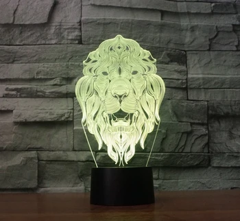 [Sedem Neon]Doprava zadarmo Lion King Akryl 7Colors Stolná Lampa 3D Lampa Novosti darček Led Nočné Svetlo Millennium Falcon Svetlo