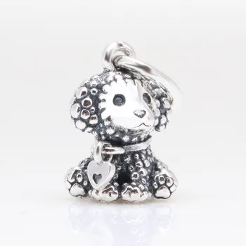 Pôvodné 925 Sterling Silver Kúzlo Tvorivé Roztomilý Pes Prívesok Fit Ženy Pandora Náramok & Náhrdelník Diy Šperky