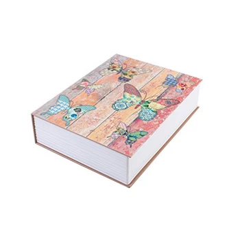 Mini Slovník Trezor Úložný Box Motýľ Kniha Tajomstvo, Ochrana Safe Lock na Šperky Tlačidlo Cennosti