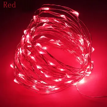 10m 32.8 ft 100 LED USB Medený Drôt Víla String Svetlo s 8 Režimov Nočné Svetlo pre Vianočné Festival Hudby Strany Garland Deco
