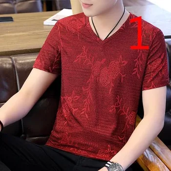 Letné bavlna okrúhlym výstrihom, krátke rukávy t-shirt pánske tenké časti farbou mercerized bavlna pánske krátke rukávy t-shirt
