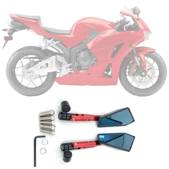 Motocykel Zozadu Bočné Zrkadlá 8 mm 10 mm Univerzálny pre Honda, Kawasaki Suzuki Chopper Cruiser Motocyklové Príslušenstvo(Červená)
