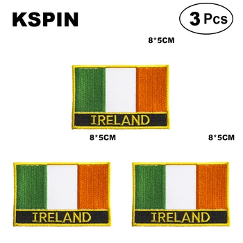 Írsko Obdĺžnikový Tvar Vlajky škvrny vyšívané vlajkou škvrny národnej vlajky škvrny na oblečení DIY Dekorácie