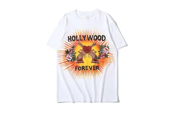 Vysoká Nové 2018 Novinka Mužov Hollywood Lásky kvet, T Košele T-Shirt Hip Hop Skateboard Parkour Ulici Bavlna T-Shirts Tee Top #G32