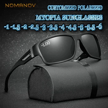 2019 Predaj Zákazku Krátkozrakosť Mínus Predpis Polarizované Šošovky Fashion Box Športové Slnečné Okuliare Muž Farebné Zrkadlo -1 -1.5 Na -6