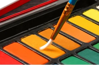 18 Farby Pigment, Pevné Akvarelové Farby Sada Akvarelových Pigment Nastaviť Umelecké potreby na kreslenie dodávky maliarskych spotrebné 2set/veľa