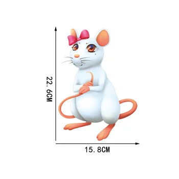 YOJA 15.8×22.6 CM Roztomilé Myši Stenu Spálne Dekorácie, bytové Doplnky Tvorivé WC Wc Nálepky T1-2735