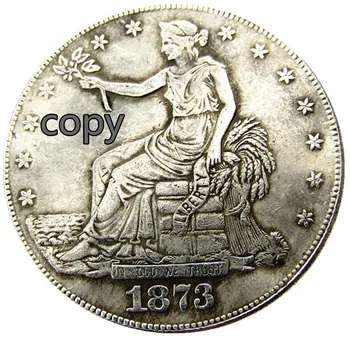 NÁS Mince 1873-S Obchodné Dolár Kópie Mincí Silver Plated