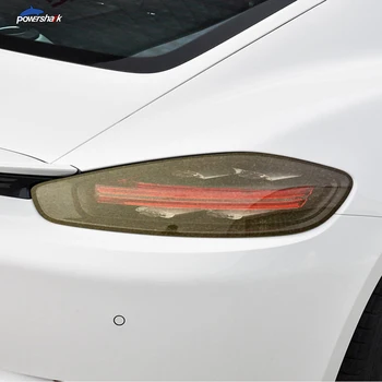 Auto Svetlometu Odtieň Black Ochranný Film zadné svetlo Transparentné TPU Nálepka Pre Porsche 718 Boxster Cayman 2016-Na Príslušenstvo
