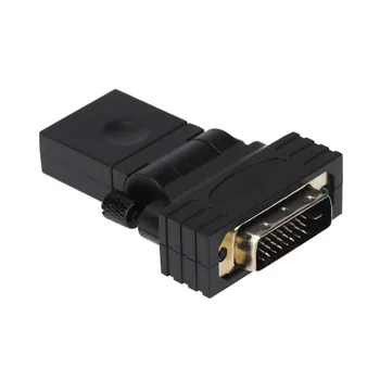 360 Stupeň Rotácie 24+1pin DVI-D Male HDMI Žena Converter Adaptér Digitálny Video Signál, 24K pozlátený Konektor