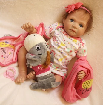 Pocit, pohodlné Mäkké Silikónové Reborn Baby Doll deti Playmate Darček Pre Dievčatá 20-Palcový Dieťa Nažive Hračky Pre Bebe Reborn oblečenie pre bábiku