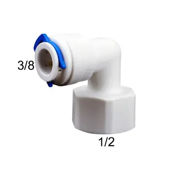 5 ks POM Rýchle Vody Trubice prvky 1/2 cm NPT Žena na 3/8 cm OD 90 ° Koleno Push Fit Connector for RO Vody Systém