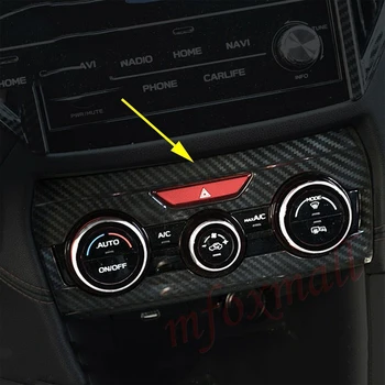 ABS Uhlíkových Vlákien Štýl Čierne Auto, Interiér, Klimatizácia Prepnúť Panel Kryt vhodný Pre Subaru XV Crosstrek 2018 Príslušenstvo