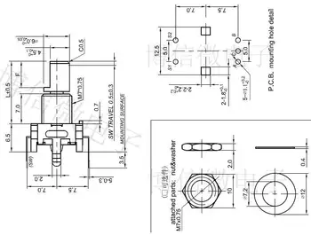 5 ks Pol nápravy Rotačný Encoder Kód Prepnite EC11 20 mm Audio Digitálny Potenciometer s vypínačom