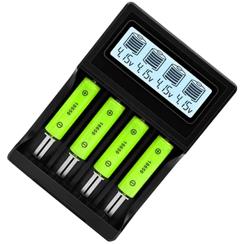 SOONHUA 4-Slot Nabíjačky Batérií, LCD Displej Batérie, Nabíjačky Pre Nabíjateľné 3.3 V/3,7 V 14500 18650 Li-Ion Batérií Nové