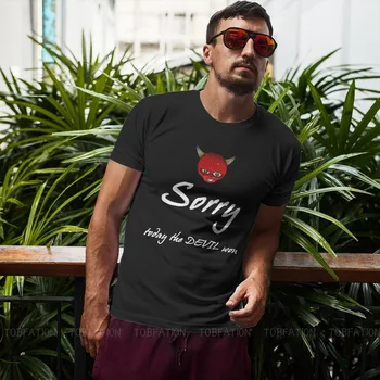 Prepáč, dnes diabol získal Tlač Bavlna Nadrozmerná Desgin T-Shirt Sexy Sub Muži Móda Streetwear
